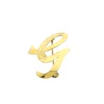 Gouden letter broche; letter G (vintage, gouden broche), Ophalen of Verzenden, Gebruikt, Overige kleuren, Goud