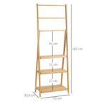 TRUUSK Bamboe Handdoekladder Met Planken - 3 Handdoekhouders, Huis en Inrichting, Verzenden, Nieuw