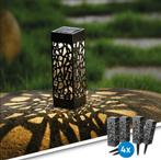 Solar buitenlamp Bogey - Set van 4 - Op zonne-energie, Tuin en Terras, Buitenverlichting, Zonne-energie, Kunststof, Verzenden