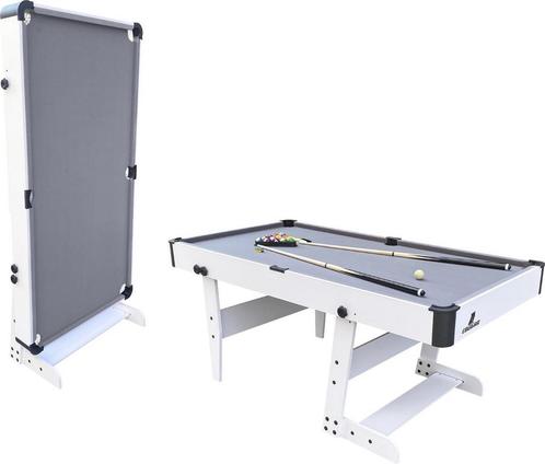 Cougar Hustle XL opklapbare Pooltafel Wit/Grijs - 6ft. Poolt, Sport en Fitness, Biljarten en Poolen, Ophalen of Verzenden