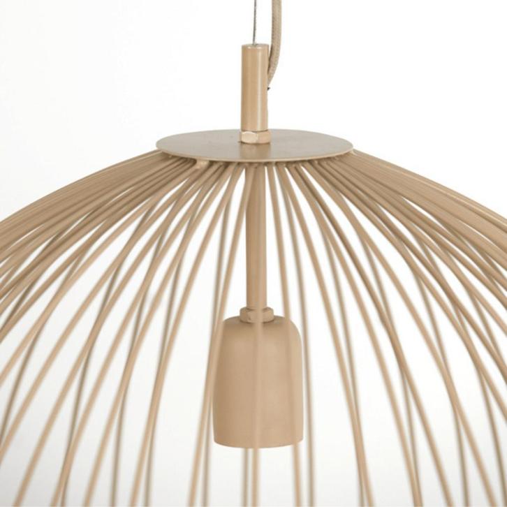 Rilana hanglamp metaal Ø56 cm beige - OUTLET B, Huis en Inrichting, Stoelen, Nieuw, Ophalen of Verzenden