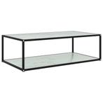 vidaXL Salontafel 120x60x35 cm gehard glas wit, 100 tot 150 cm, Verzenden, Nieuw, 50 tot 100 cm