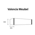 Badmeubel AQS Valencia Carrara Mat 150 cm Solid Surface, Ophalen of Verzenden, Nieuw