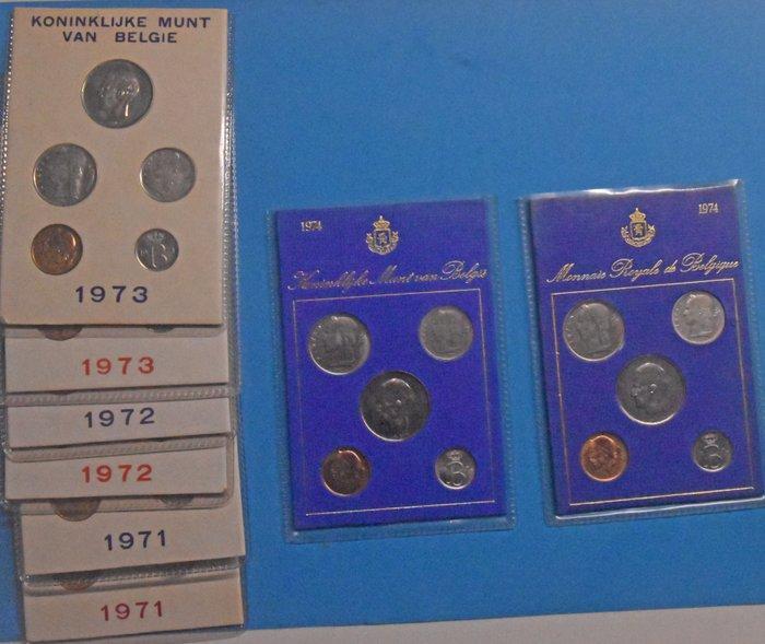 België. Sets 1971 ,1972 , 1973 en 1974; (Zonder, Postzegels en Munten, Munten | Nederland