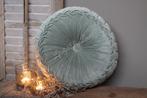 Rond velvet kussen Pastel green 40 cm, Ophalen of Verzenden, Nieuw