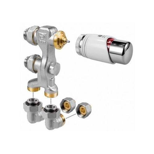 Jaga aansluitset haaks 15 mm incl. thermostaatkop wit, Doe-het-zelf en Verbouw, Verwarming en Radiatoren, Verzenden