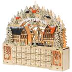 Adventskalender, Kerstdorp, 18 LEDs, 24 Laden, Herbruikbaar,, Verzenden, Nieuw