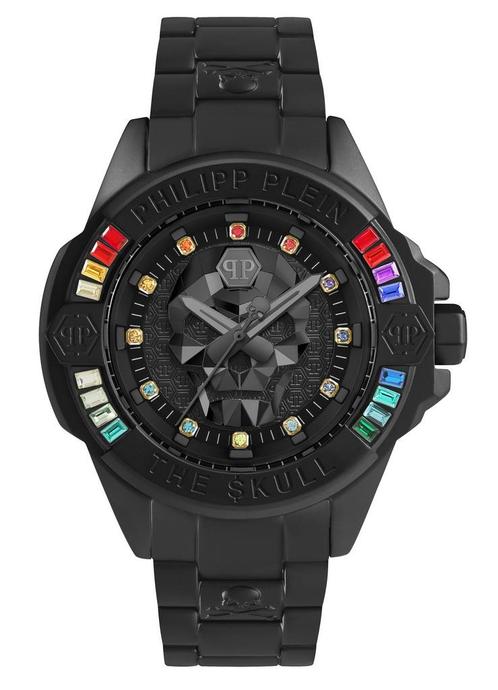 Philipp Plein PWNAA0522 The $kull Genderless horloge 41 mm, Sieraden, Tassen en Uiterlijk, Horloges | Heren, Staal, Nieuw, Staal
