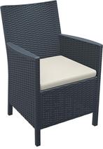 Tuinstoel - California - Donkergrijs - Wicker Look - Siesta, Verzenden, Nieuw