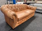 Chesterfield Maarssen  3-Zits Leren Bank Golden Oak (Cognac), Huis en Inrichting, Banken | Bankstellen, Ophalen, CHESTERFIELD