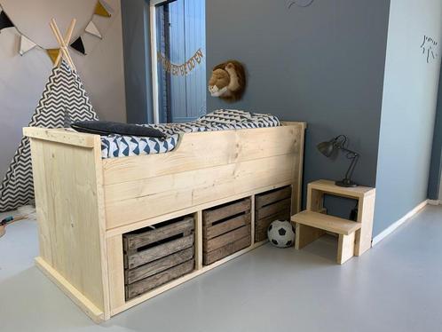 Rockwood® Kajuitbed Mees Naturel incl trapje  antraciet, Kinderen en Baby's, Kinderkamer | Bedden, Nieuw, Ophalen of Verzenden