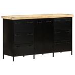 vidaXL Dressoir 140x38x76 cm ruw mangohout, Huis en Inrichting, Kasten | Dressoirs, 100 tot 150 cm, Verzenden, Nieuw, 25 tot 50 cm