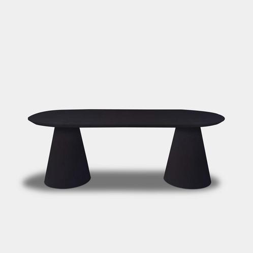Tafel Plat Ovaal Eikenhout - Set Kegelpoot - Donker Eiken, Huis en Inrichting, Tafels | Eettafels