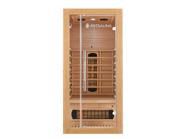Veiling - Infraroodcabine / Sauna Kiruna - 90x90x190, Sport en Fitness, Sauna, Nieuw