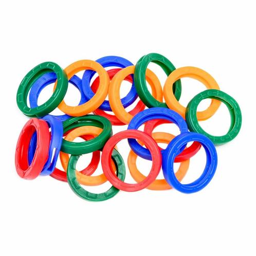 Benson Set van 20 kleurrijke universele sleutelringen - r..., Verzamelen, Sleutelhangers, Nieuw, Ophalen of Verzenden
