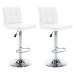 vidaXL Barstoelen 2 st kunstleer wit, Huis en Inrichting, Verzenden, Nieuw