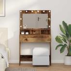 vidaXL Kaptafel met plank Oud hout 79 x 41 x 135 cm Bewerkt, Huis en Inrichting, Tafels | Kaptafels, Verzenden, Nieuw