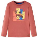 vidaXL Kindershirt met lange mouwen 92 hennakleurig, Verzenden, Nieuw