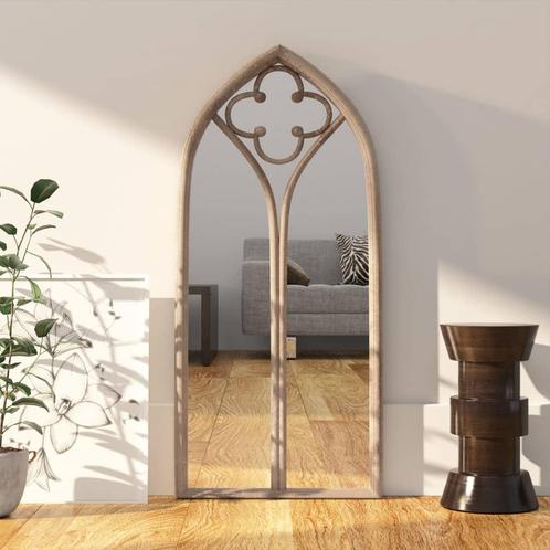 vidaXL Spiegel 100x45 cm ijzer zandkleurig, Huis en Inrichting, Woonaccessoires | Spiegels, Nieuw, Verzenden