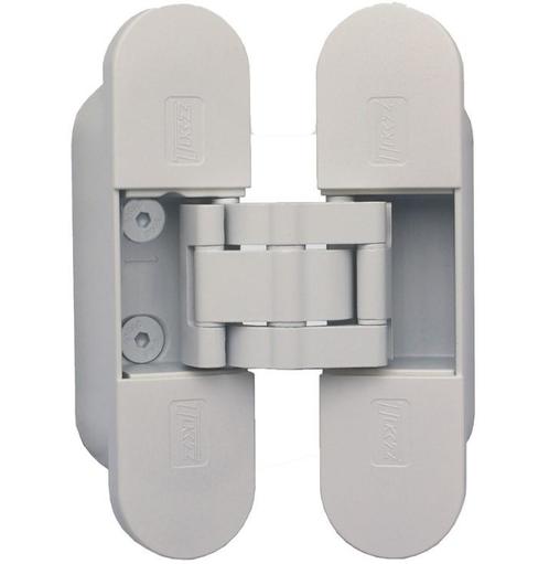 Onzichtbaar scharnier 3D verstelbaar 111x29mm zamak wit, Doe-het-zelf en Verbouw, Hang- en Sluitwerk, Verzenden