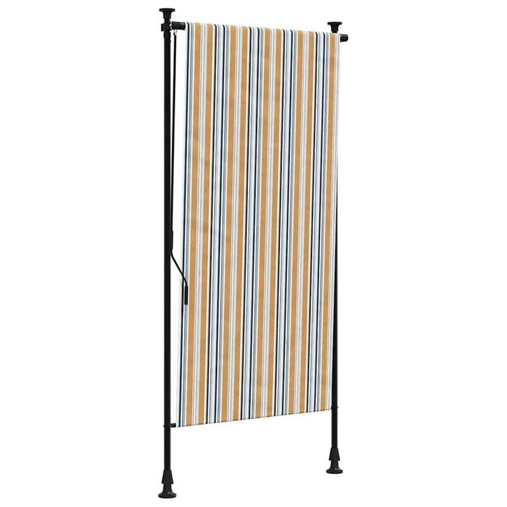 Zonnescherm 120x270cm geel/wit | retourdeal | 47%, Tuin en Terras, Zonneschermen, Minder dan 250 cm, Nieuw, Rolluik, 150 tot 300 cm