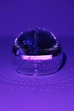 Discobal Hoofd 30 cm LED Disco Head Spiegeltjes Zilver Spieg, Ophalen of Verzenden, Nieuw, Feestartikel, Carnaval