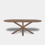 Tafel Plat Ovaal eikenhout  Matrix hout  220x100, Huis en Inrichting, Tafels | Eettafels, Nieuw