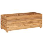 Plantenbak verhoogd 100x40x38 cm gerecycled teakhout en s..., Huis en Inrichting, Verzenden, Nieuw