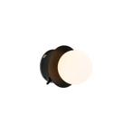 Wandlamp zwart IP44 met schakelaar - Cederic, Nieuw, Glas, Modern