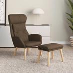 vidaXL Relaxstoel met voetenbank stof bruin, Huis en Inrichting, Fauteuils, Verzenden, Nieuw