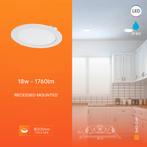 LED Spot/Downlight/Paneel 18W 2700K Warm Wit Rond Inbouw, Kunststof, Nieuw, Ophalen of Verzenden, Led