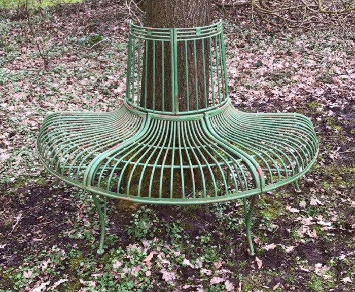 Tuinbank - Metaal - Boombank - Groene patina, Antiek en Kunst, Curiosa en Brocante