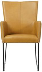 Cognac leren industriële eetkamerstoel - Granada leer Amber, Huis en Inrichting, Stoelen, Overige kleuren, Nieuw, Leer, Ophalen of Verzenden