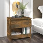 vidaXL Nachtkastje 40x30x39 cm bewerkt hout gerookt, Minder dan 45 cm, Verzenden, Nieuw, Minder dan 55 cm