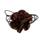 Haarband Veter Roos Bloem 12cm Bruin, Nieuw