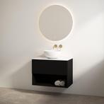 Badmeubelset Best Design Rigatti 78 cm Mat Zwart + Glans Wit, Ophalen of Verzenden, Nieuw, Bad