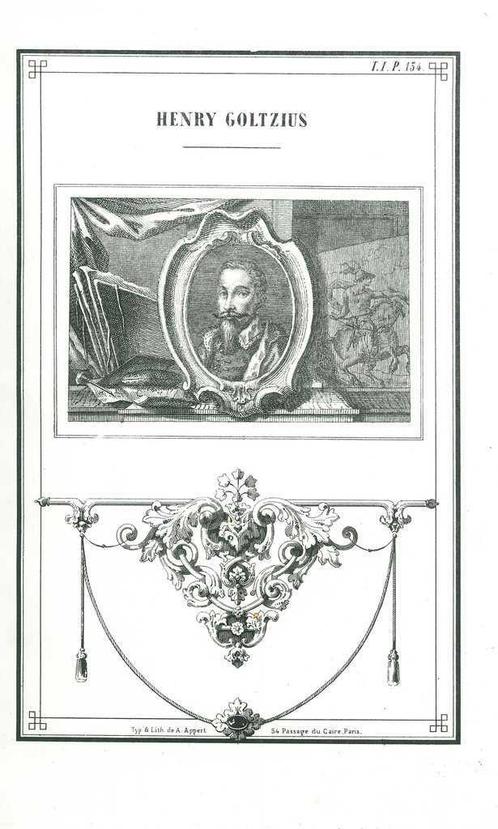 Portrait of Hendrick Goltzius, Antiek en Kunst, Kunst | Etsen en Gravures