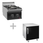 GGM Gastro | Gasfornuis - 10 kW - 2-pits - incl. onderbouw |, Witgoed en Apparatuur, Fornuizen, Verzenden, Nieuw, Inbouw