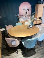 Ridgefield Ellips Eettafel 150x120 Naturel - Henders & Hazel, Huis en Inrichting, Tafels | Eettafels, 50 tot 100 cm, Nieuw, Scandinavisch