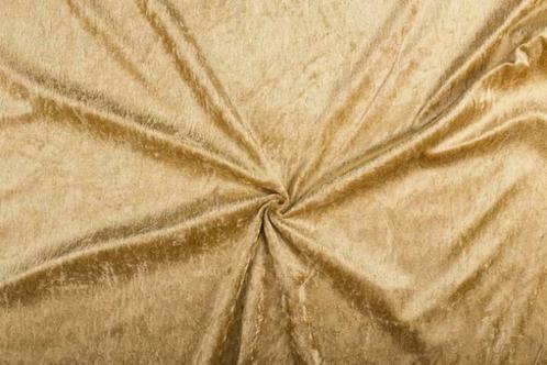 Crushed velvet camelbruin, Hobby en Vrije tijd, Stoffen en Lappen, 120 cm of meer, 200 cm of meer, Bruin, Nieuw, Polyester, Ophalen of Verzenden