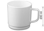 GGM Gastro | Polycarbonaat thee / koffiekop, Wit - 200 ml |, Verzenden, Nieuw, Effen, Kop(pen) en/of Schotel(s)