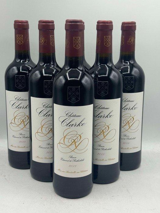 2019 Château Clarke Baron Edmond de Rothschild - Médoc - 6, Verzamelen, Wijnen