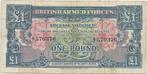British Armed Forces 1 pound 1946 M# 15, Postzegels en Munten, Bankbiljetten | Europa | Niet-Eurobiljetten, Verzenden