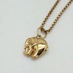 Ketting met hanger - 14 karaat Geel goud - Olifant hanger