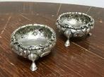 William Hutton & Sons Ltd - Zoutvat (2) - Sterling - Rococo,, Antiek en Kunst