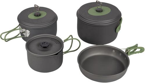 Bo-Camp Explorer Hard anodized pannenset - 4 delig, Caravans en Kamperen, Kampeeraccessoires, Nieuw, Verzenden