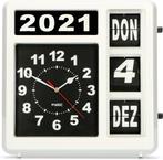 Fysic FK-247DE - Grote analoge Klok - Duitse versie - Wit •, Huis en Inrichting, Verzenden, Zo goed als nieuw