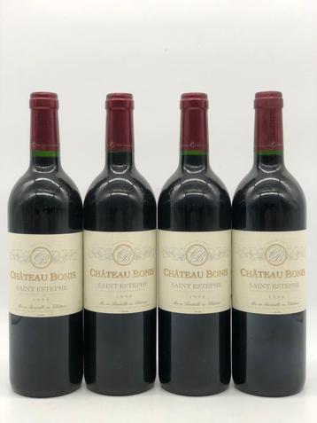 4 x 75cl Chateau Bonis St.Estephe 1998 (Bordeaux, rood) beschikbaar voor biedingen