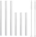 Relaxdays glazen rietjes 6 stuks - met schoonmaakborstels -, Ophalen of Verzenden, Nieuw