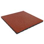 Rubber tegel 30 mm - 50 x 50 cm - Rood, Tuin en Terras, Tegels en Klinkers, Verzenden, Nieuw
